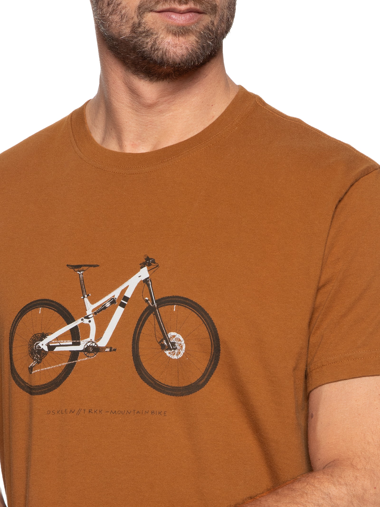 Camiseta Masculina Vintage Mountainbike Marrom Osklen