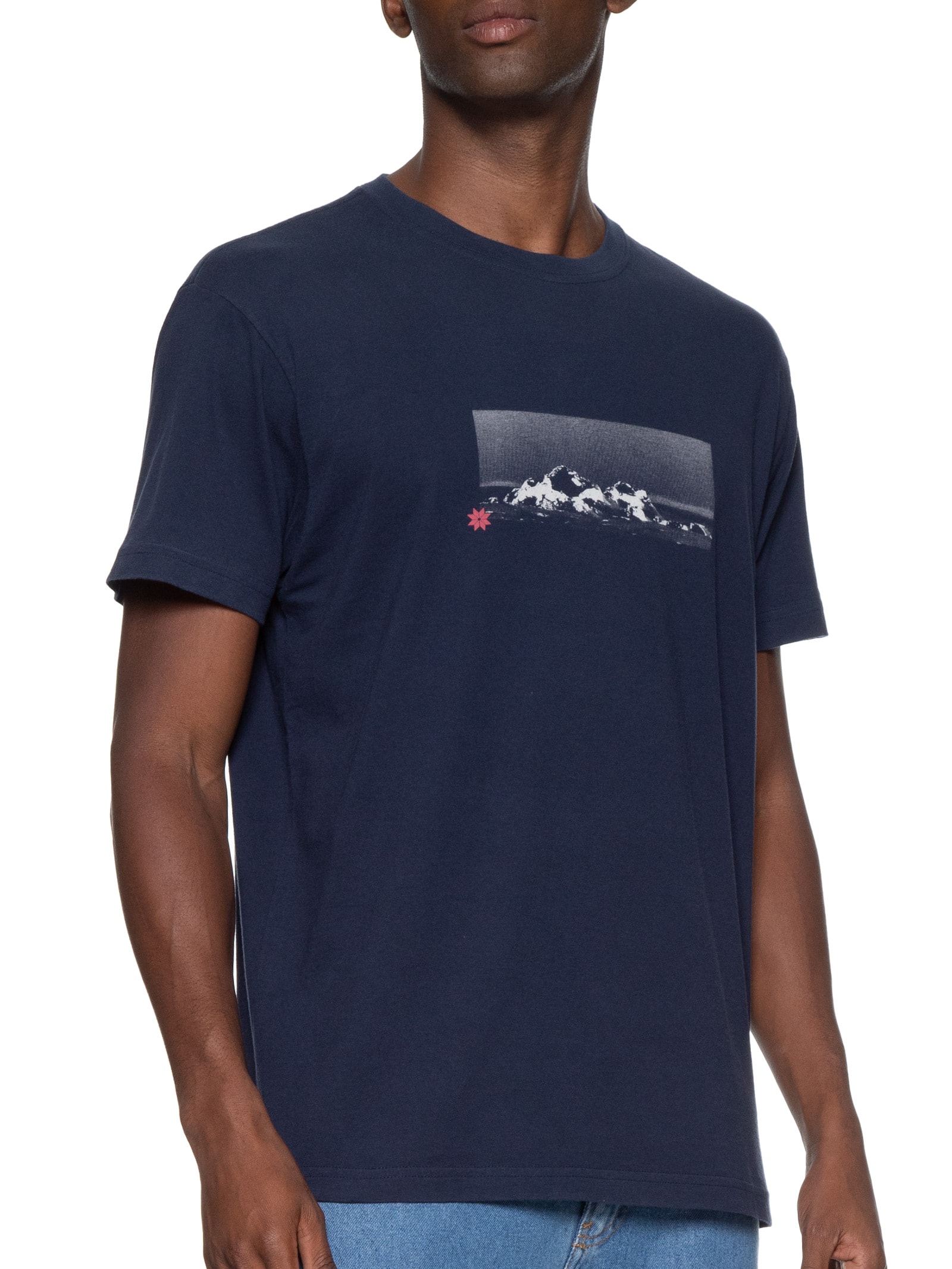 Camiseta Masculina Vintage Mountains Azul Osklen