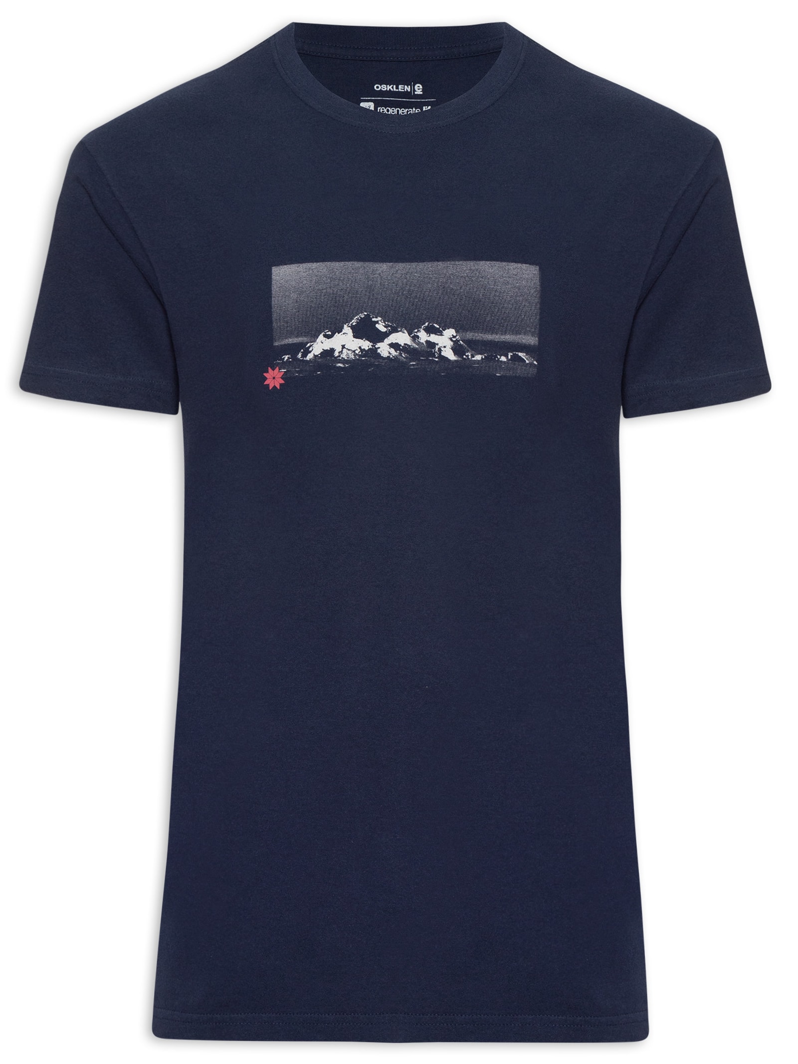 Camiseta Masculina Vintage Mountains Azul Osklen