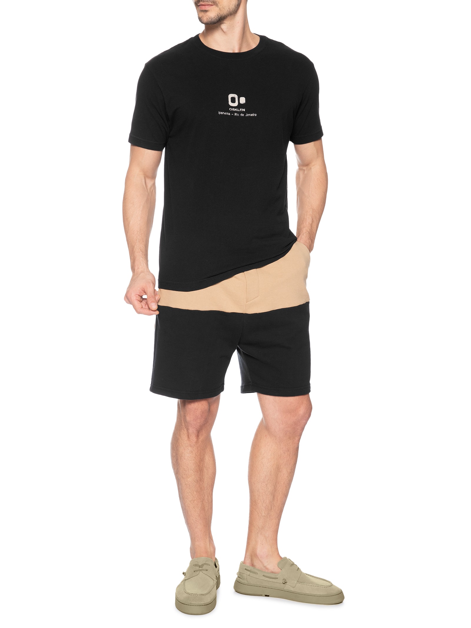 Camiseta Masculina Vintage New Icon Ipanema Preto Osklen