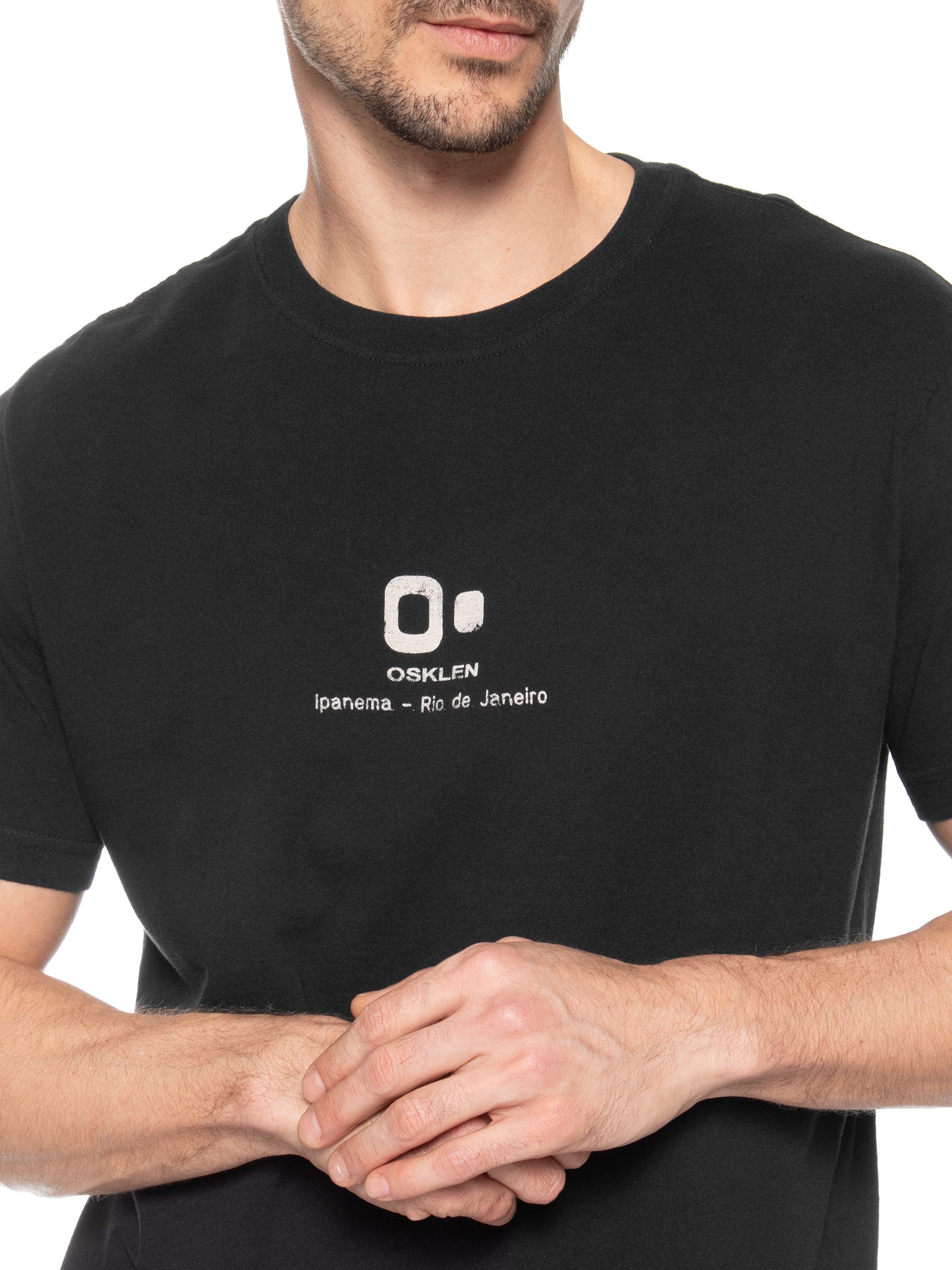 Camiseta Masculina Vintage New Icon Ipanema Preto Osklen