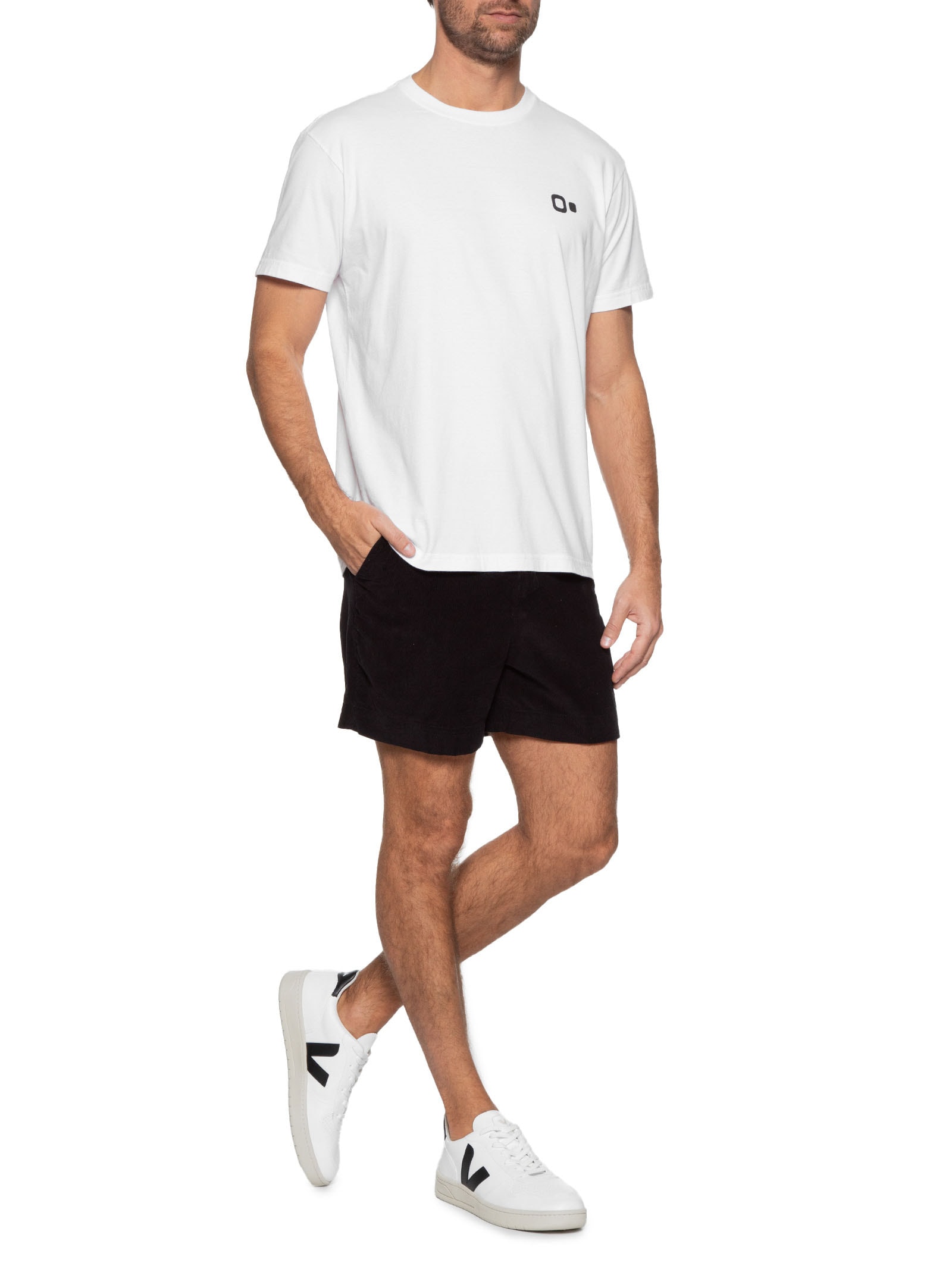 Camiseta Masculina Vintage New Icon Manga Curta Branco Osklen