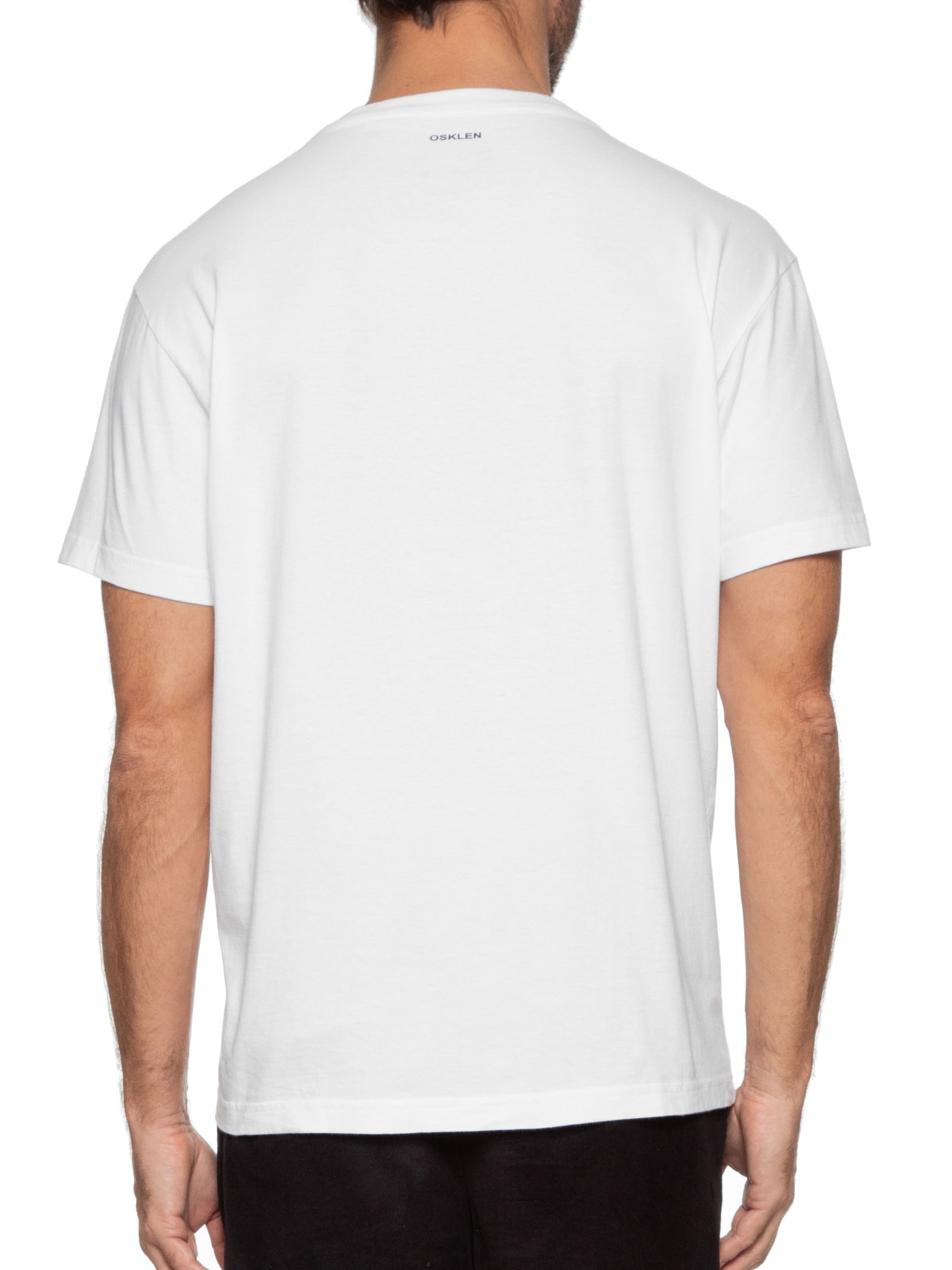 Camiseta Masculina Vintage New Icon Manga Curta Branco Osklen