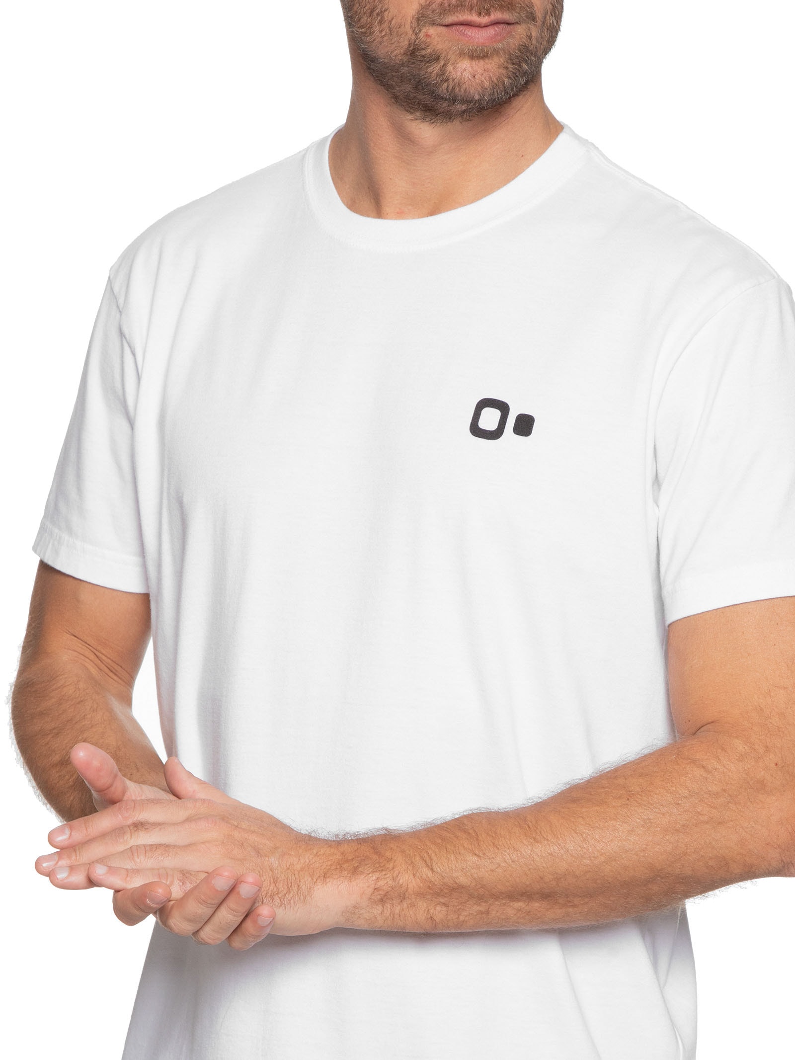 Camiseta Masculina Vintage New Icon Manga Curta Branco Osklen