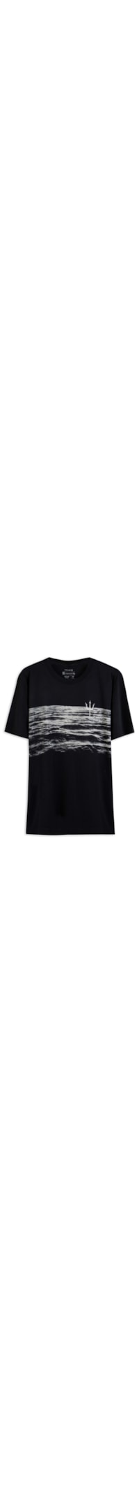 Camiseta Masculina Vintage Ocean Stripe - Preto