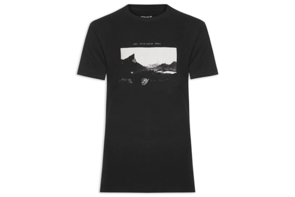 Camiseta Masculina Vintage Rio Photo Manga Curta - Preto