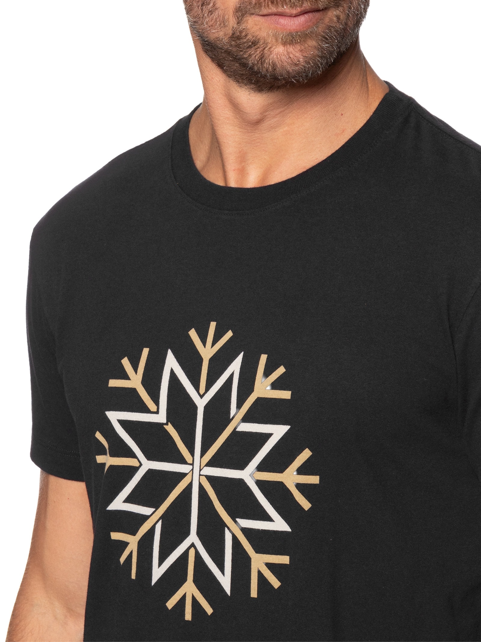 Camiseta Masculina Vintage Snow Icon 03 Preto Osklen