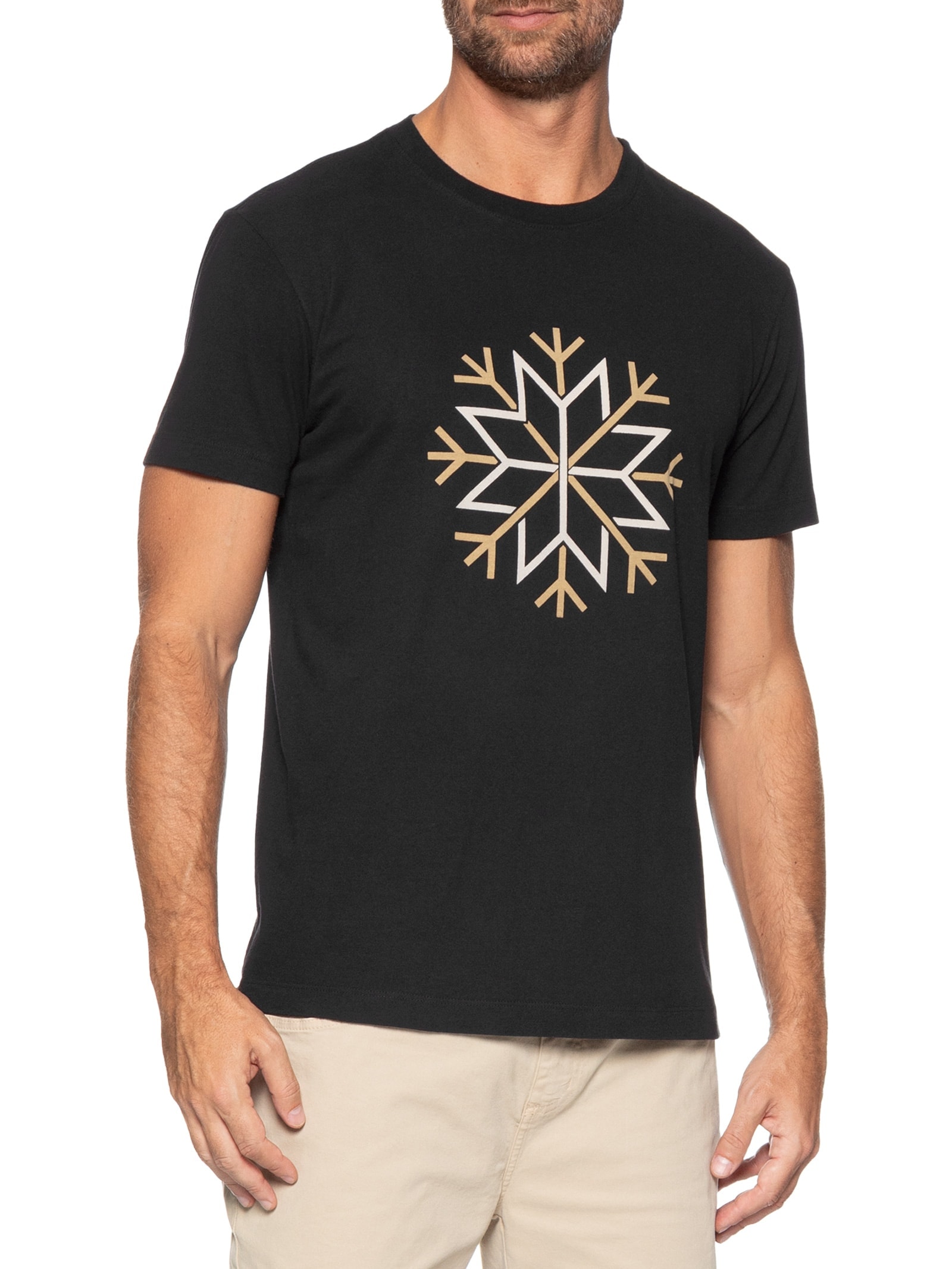 Camiseta Masculina Vintage Snow Icon 03 Preto Osklen