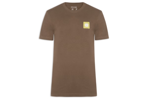 Camiseta Masculina Vintage Snow Icon - Marrom