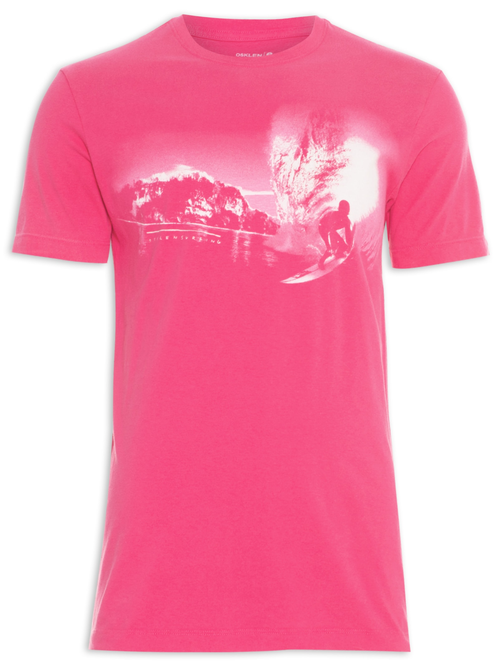 Camiseta Masculina Vintage Surf Inside Rosa Osklen