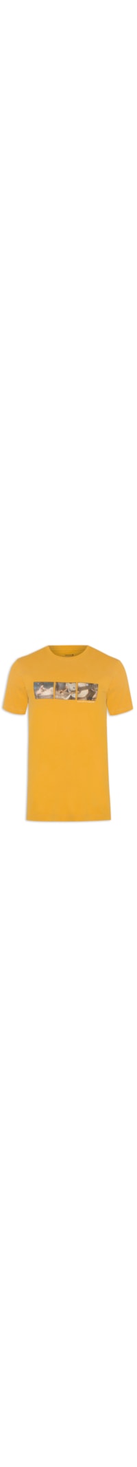 Camiseta Masculina Vintage Surfing Analogue - Amarelo