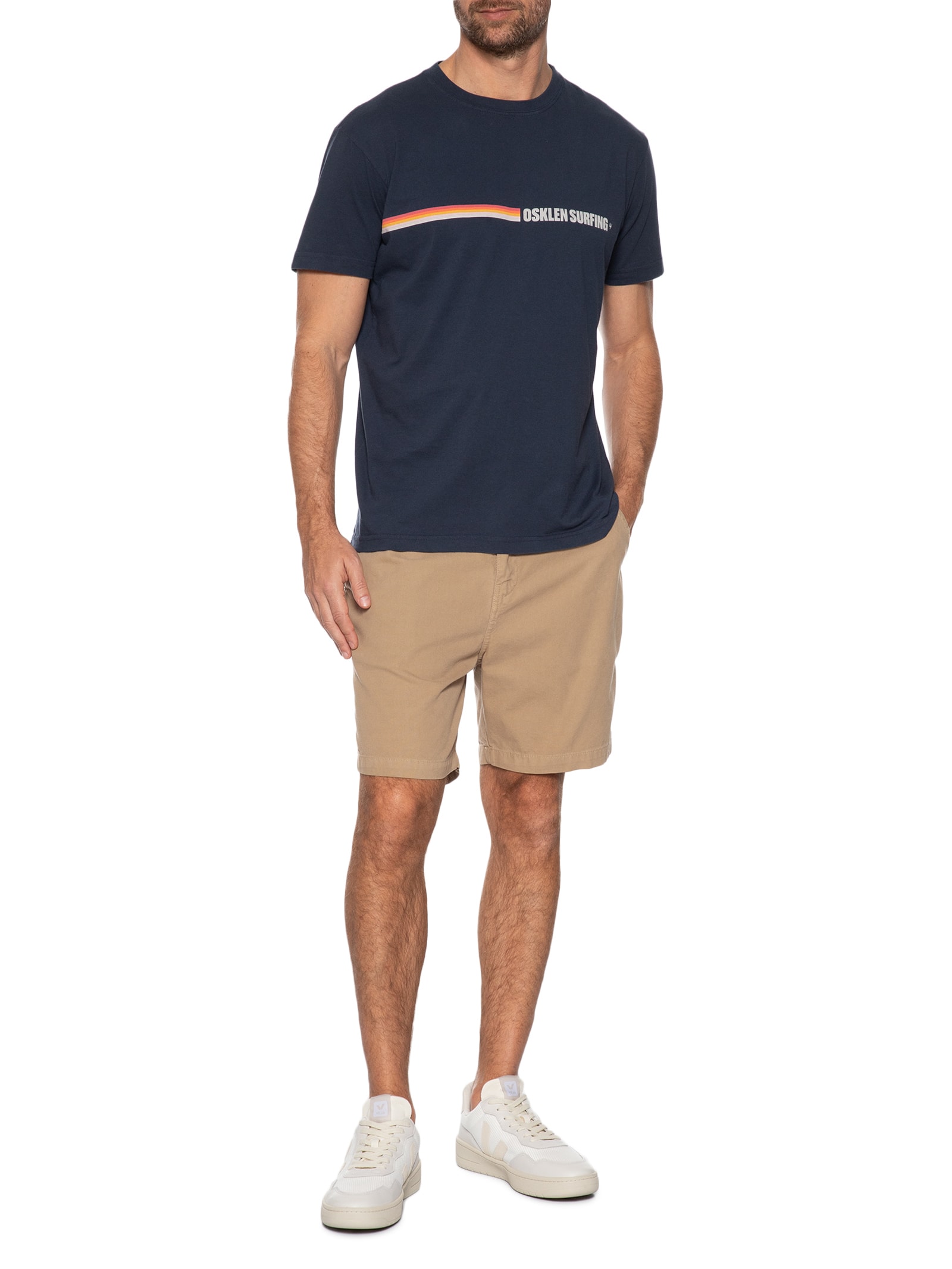 Camiseta Masculina Vintage Surfing Colors Regenerate Life Azul Osklen