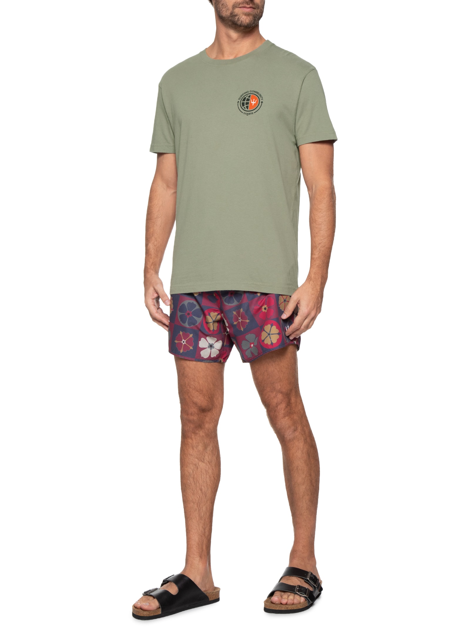 Camiseta Masculina Vintage Surng Community Verde  Osklen