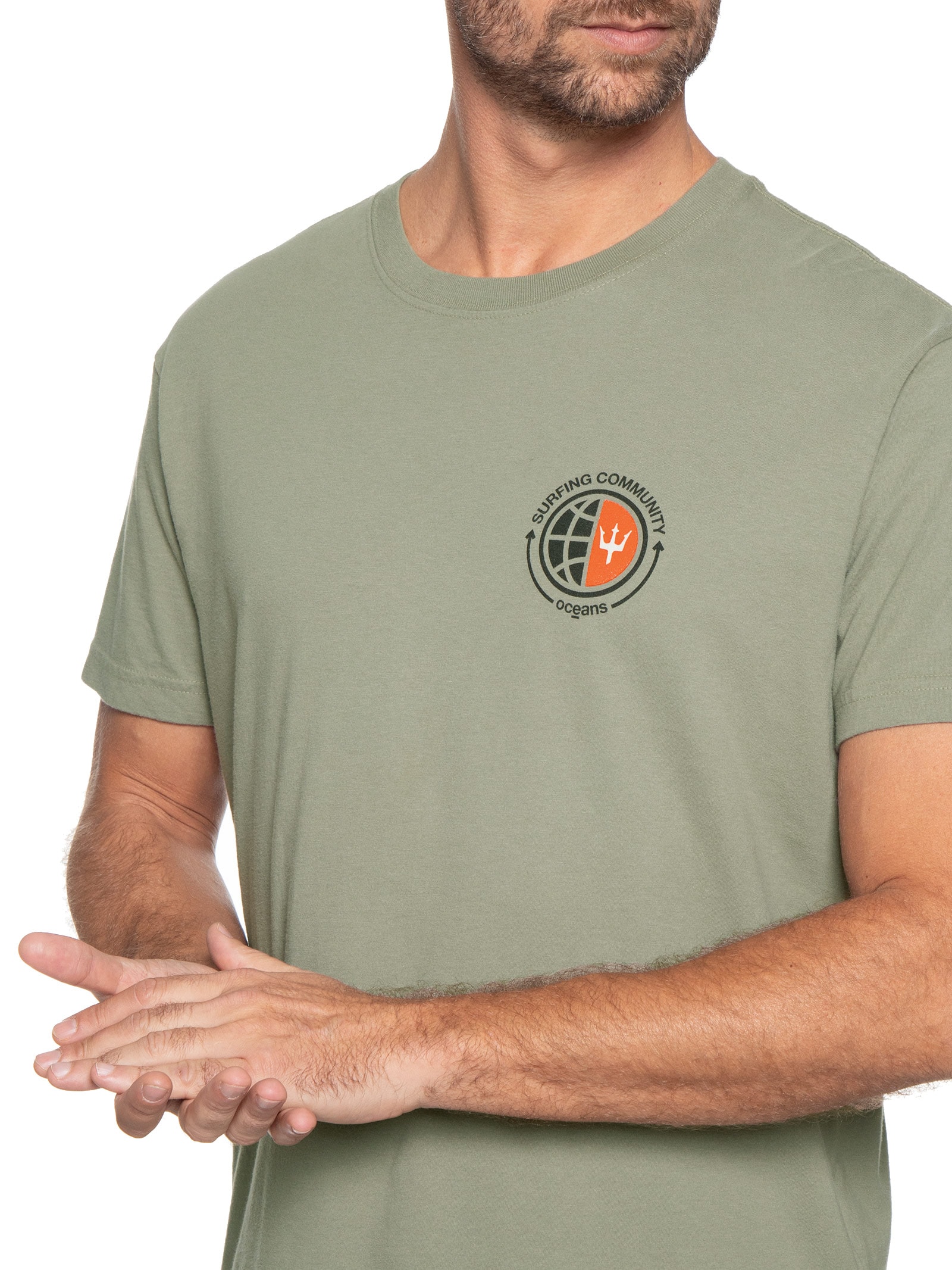 Camiseta Masculina Vintage Surng Community Verde  Osklen