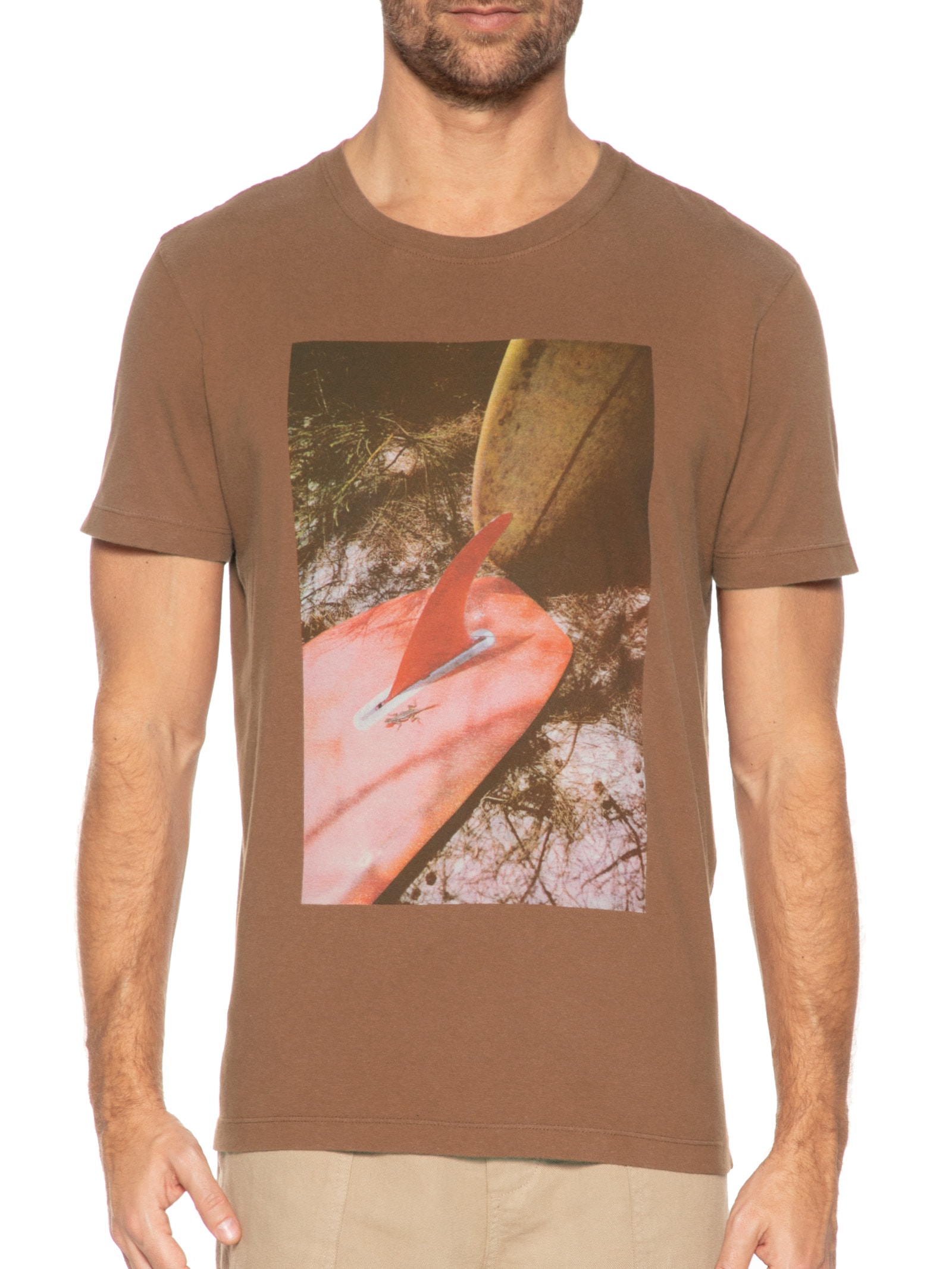 Camiseta Masculina Vintage Tail Boards Marrom Osklen