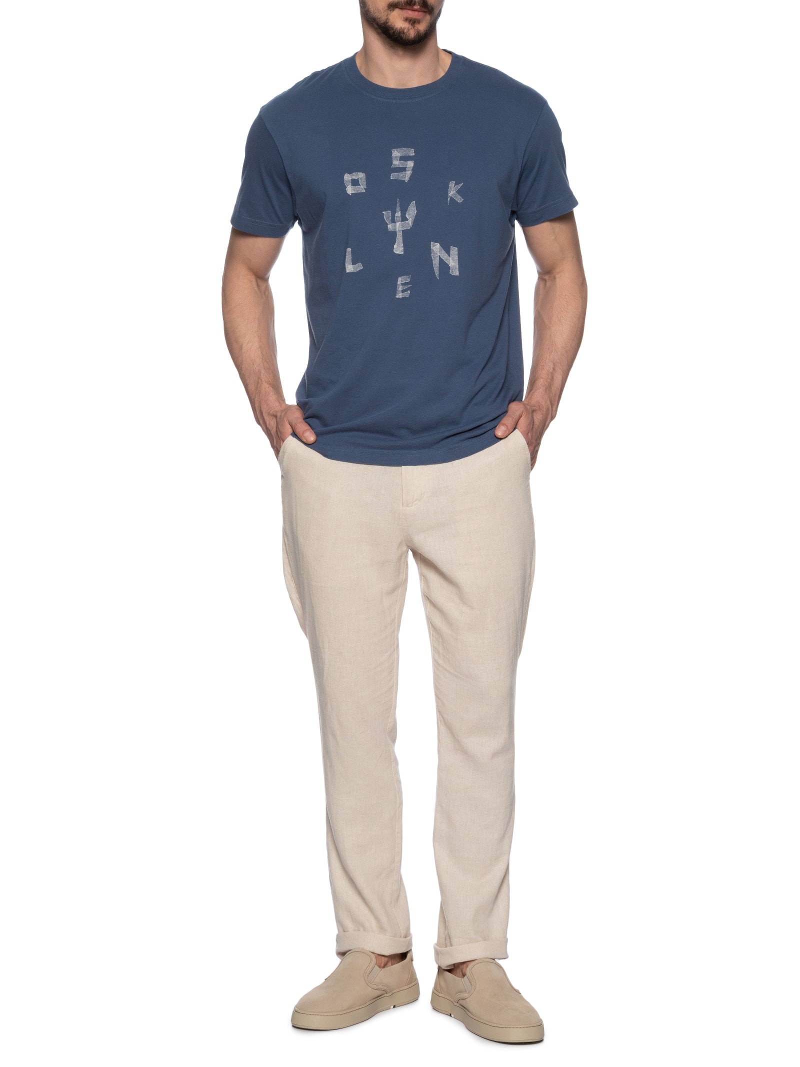 Camiseta Masculina Vintage Tape Mc Azul Osklen