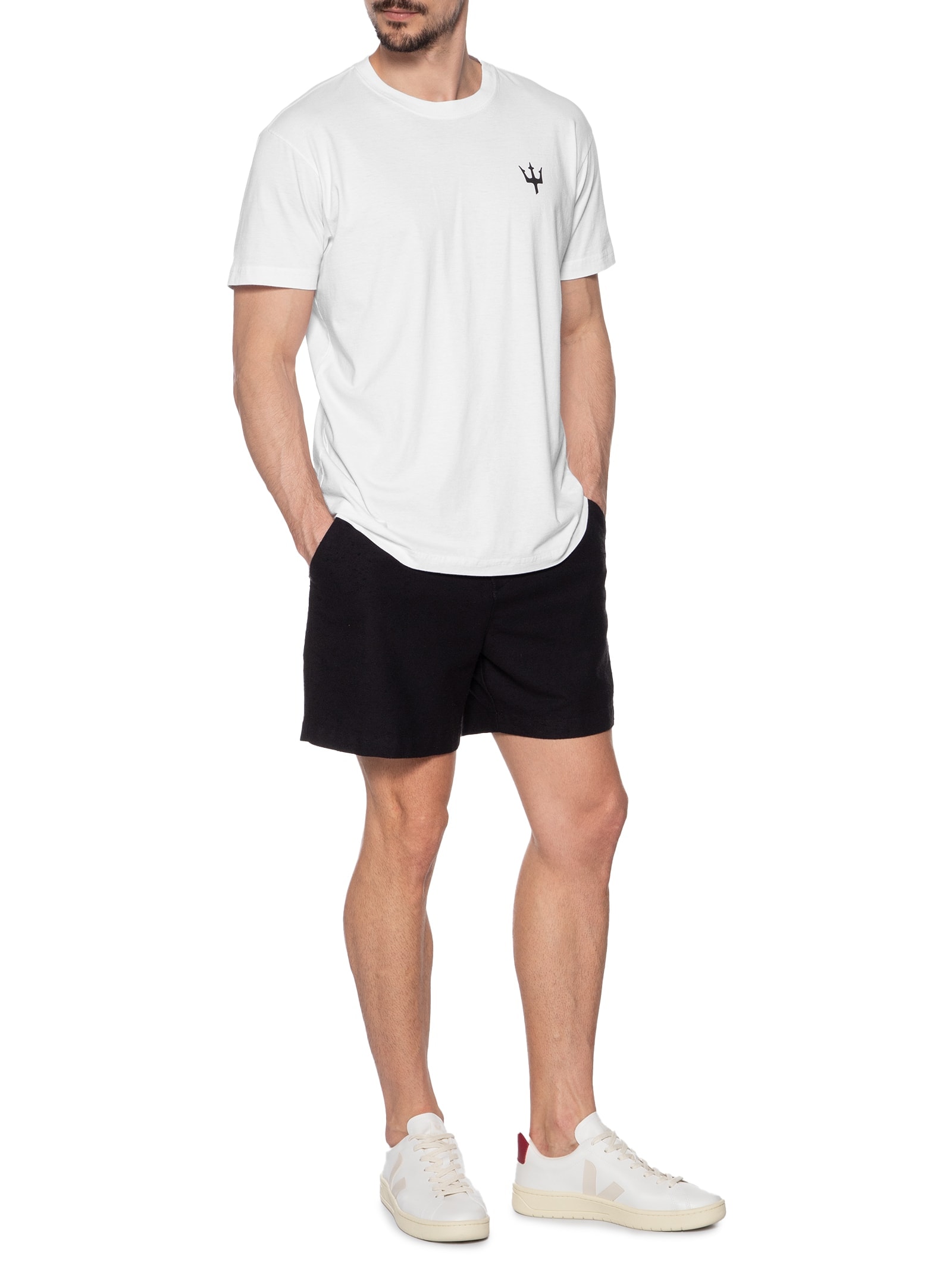 Camiseta Masculina Vintage Tres Quilhas Branco Osklen