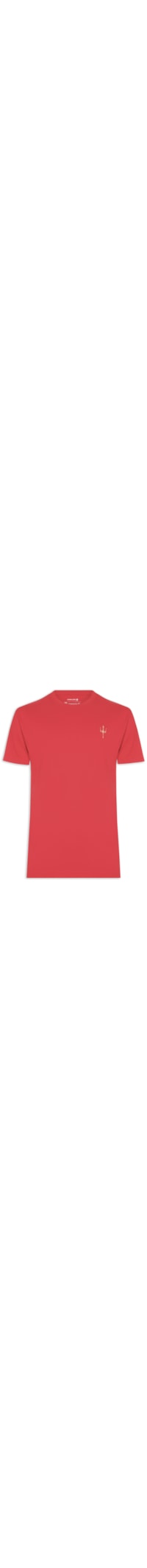 Camiseta Masculina Vintage Trident Manga Curta - Vermelho