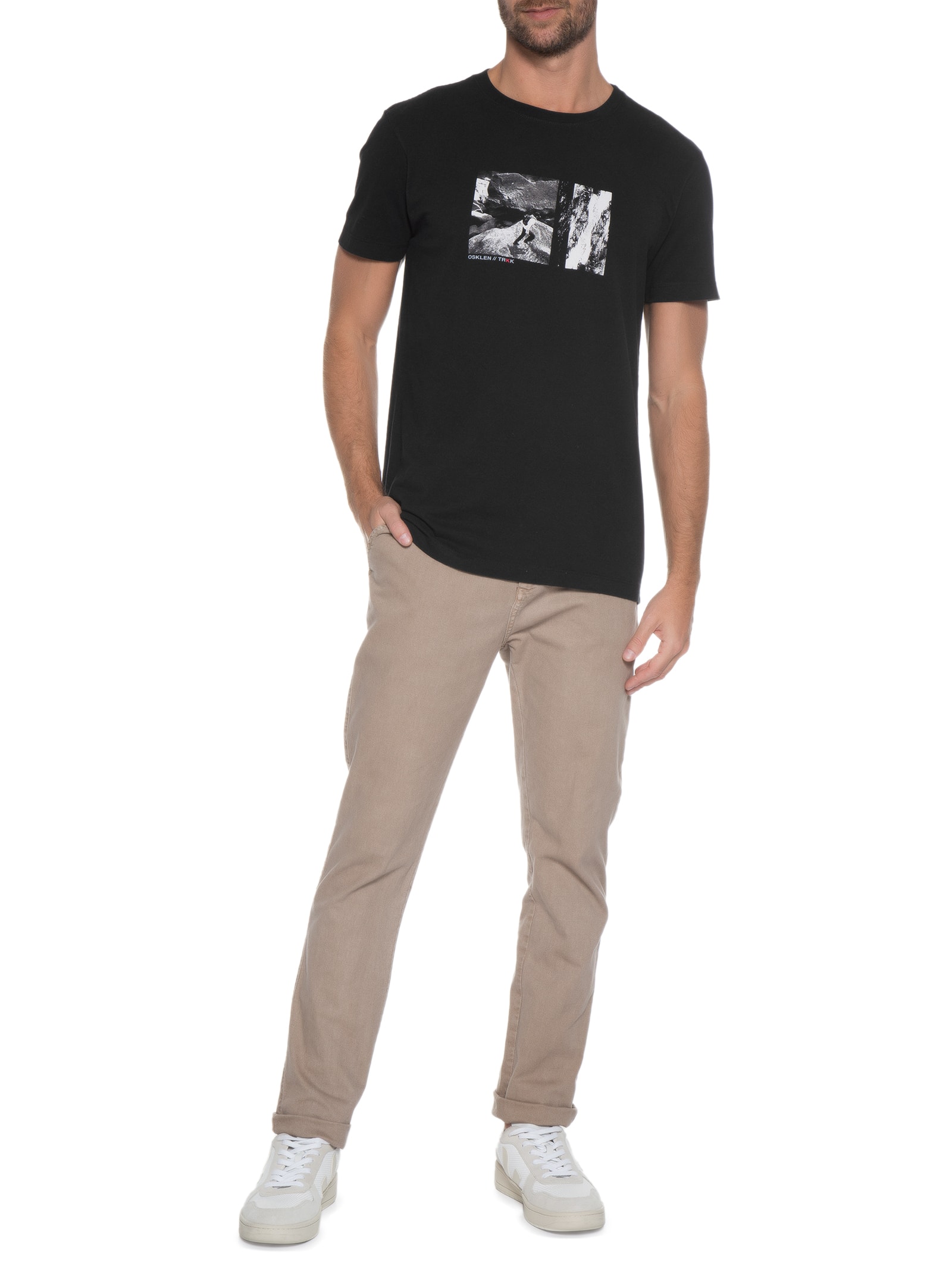 Camiseta Masculina Vintage Trkk Mix Preto Osklen