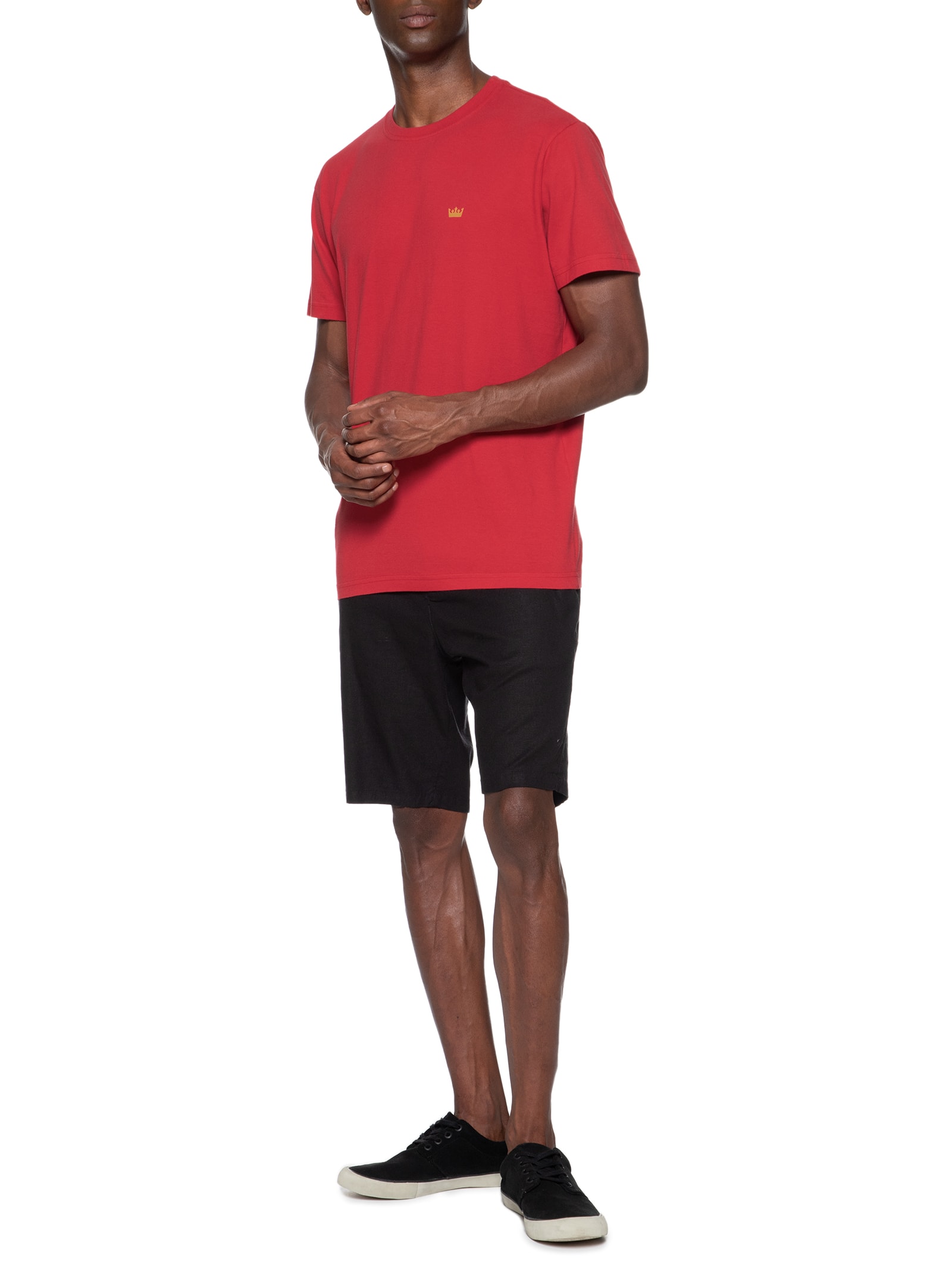 Camiseta Masculina Vintage UKI Poster Manga Curta Vermelho Osklen