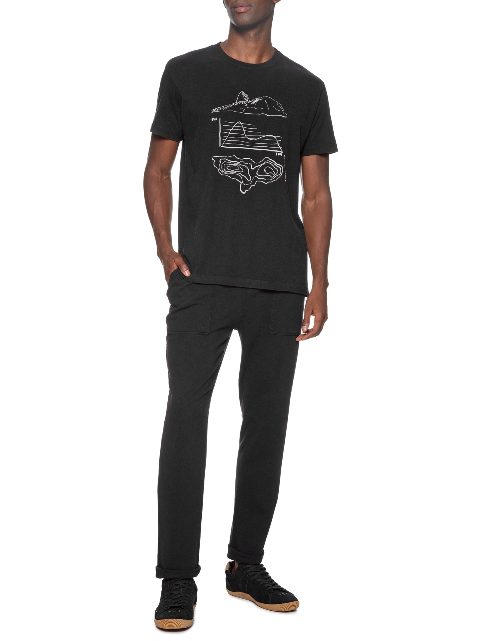 Camiseta Masculina Vintage Urca Preto Osklen