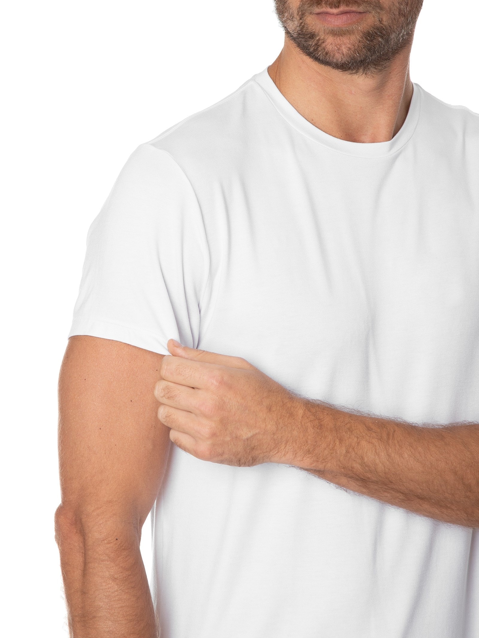 Camiseta Masculina Viscolycra Branco Casa Das Cuecas