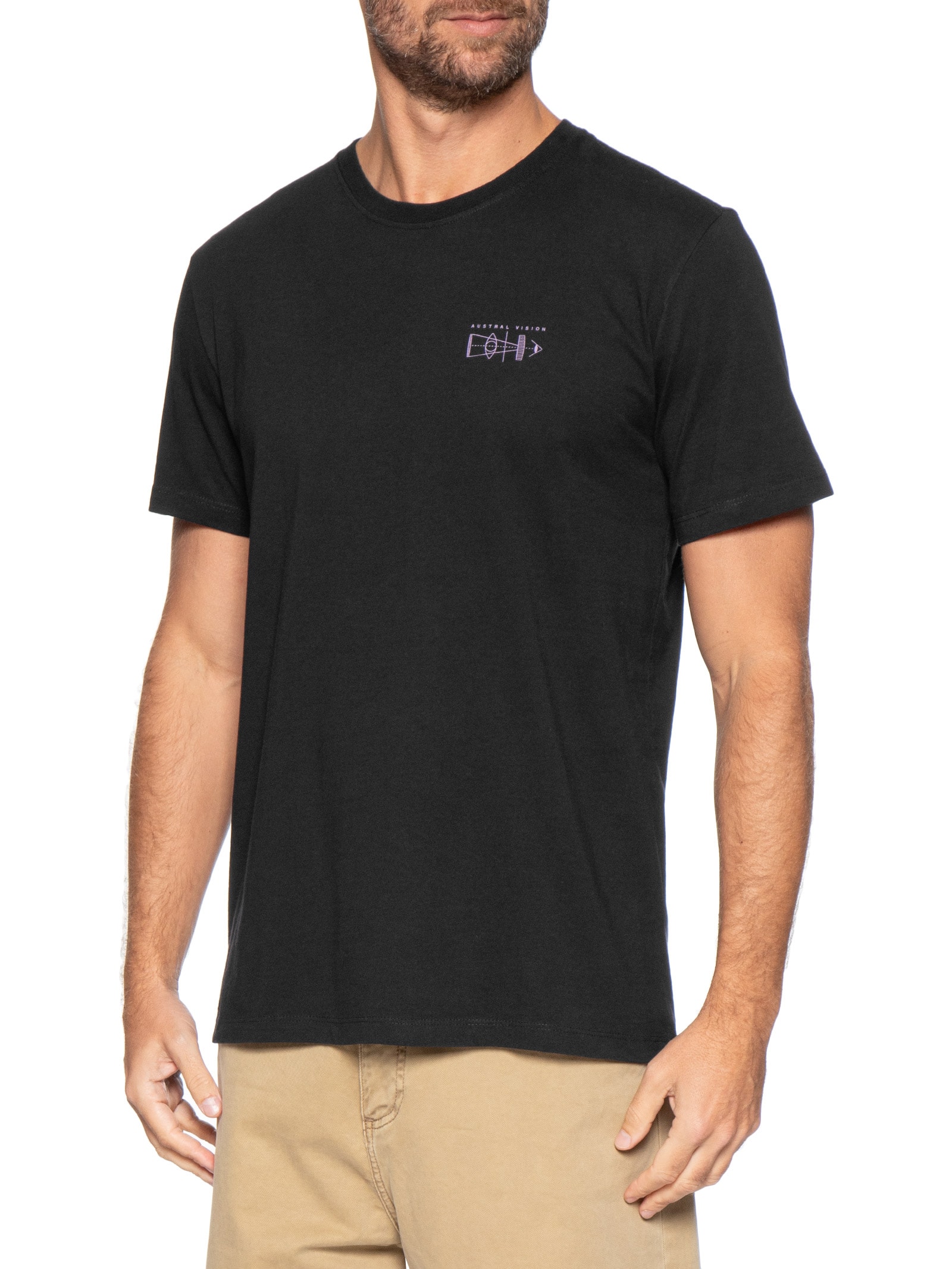 Camiseta Masculina Vision Preto Austral