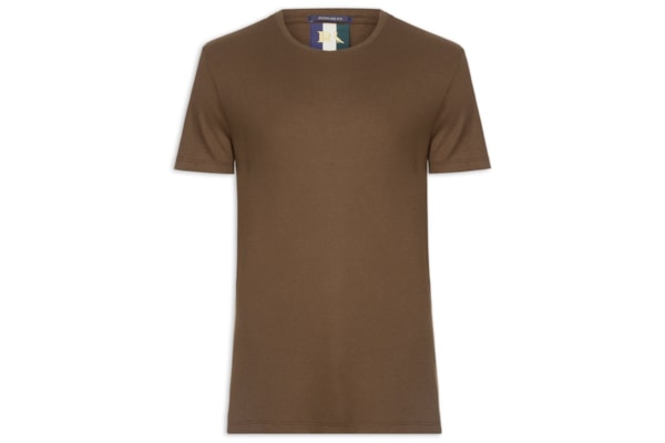 Camiseta Masculina Waffle – Marrom