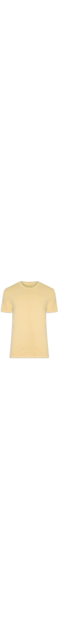 Camiseta Masculina Washed Aquarela - Amarelo