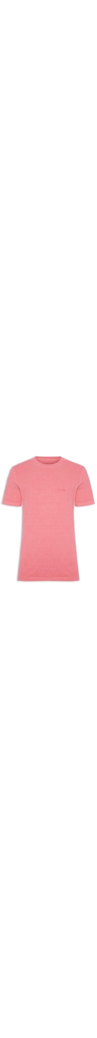 Camiseta Masculina Washed Aquarela - Vermelho