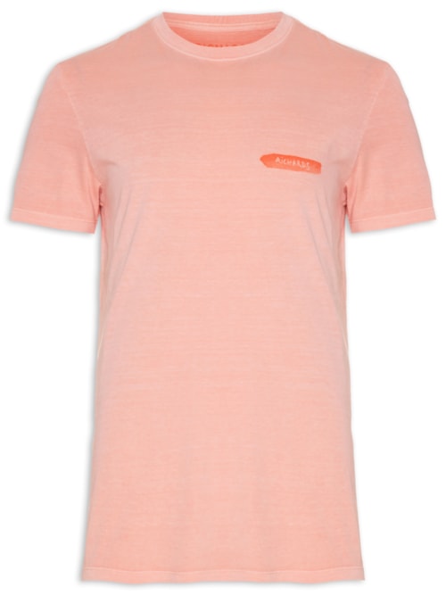 Camiseta Masculina Washed Araia – Rosa