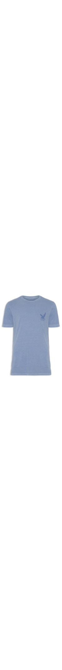 Camiseta Masculina Washed Gaivotas - Azul
