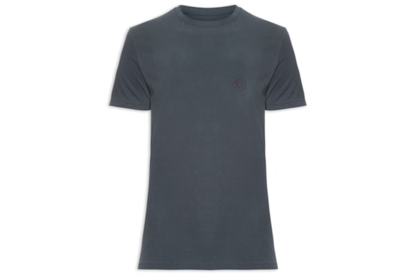 Camiseta Masculina Washed Poster Totem - Azul