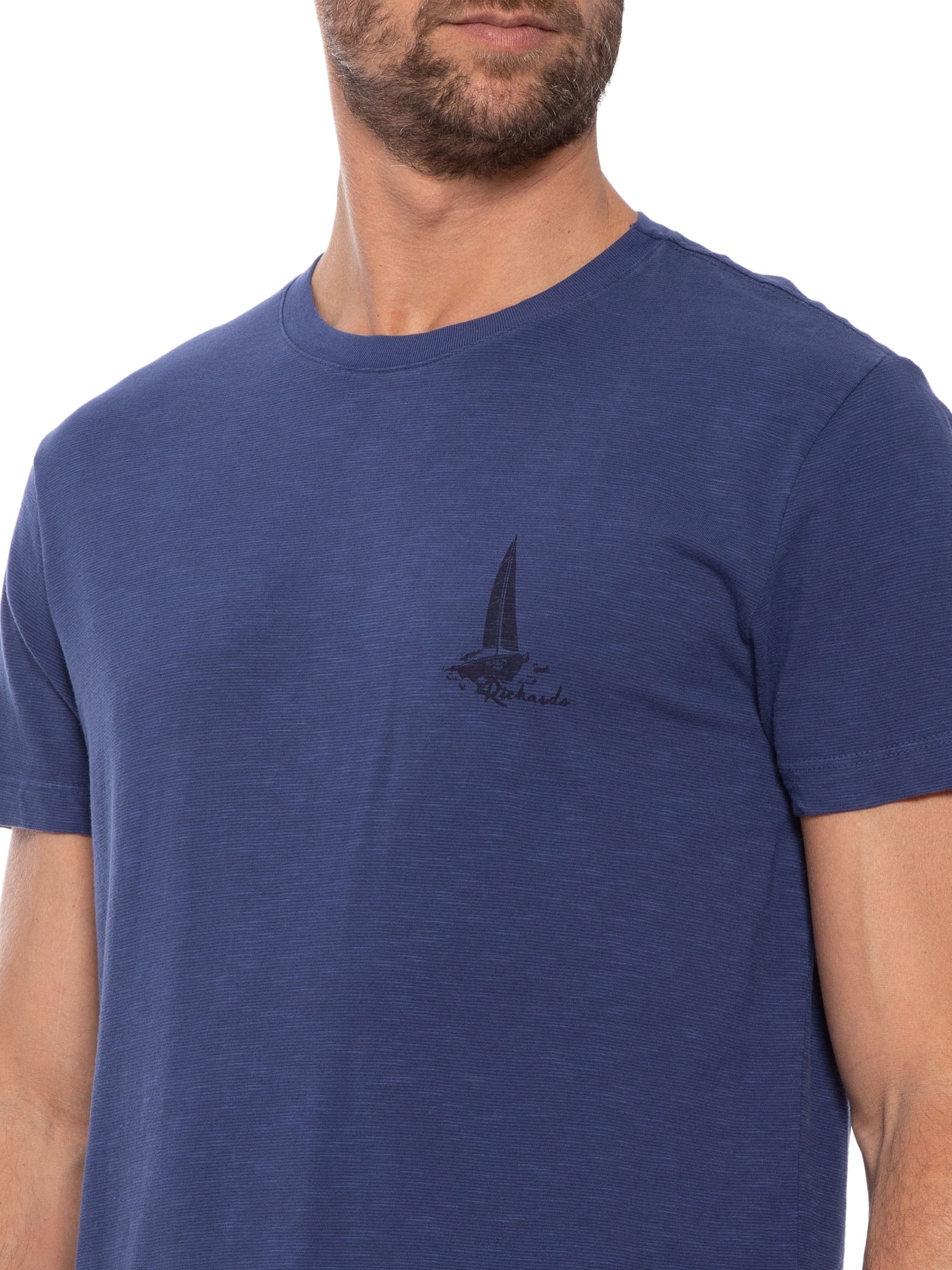 Camiseta Masculina Washed Thaiti Surf Azul Richards