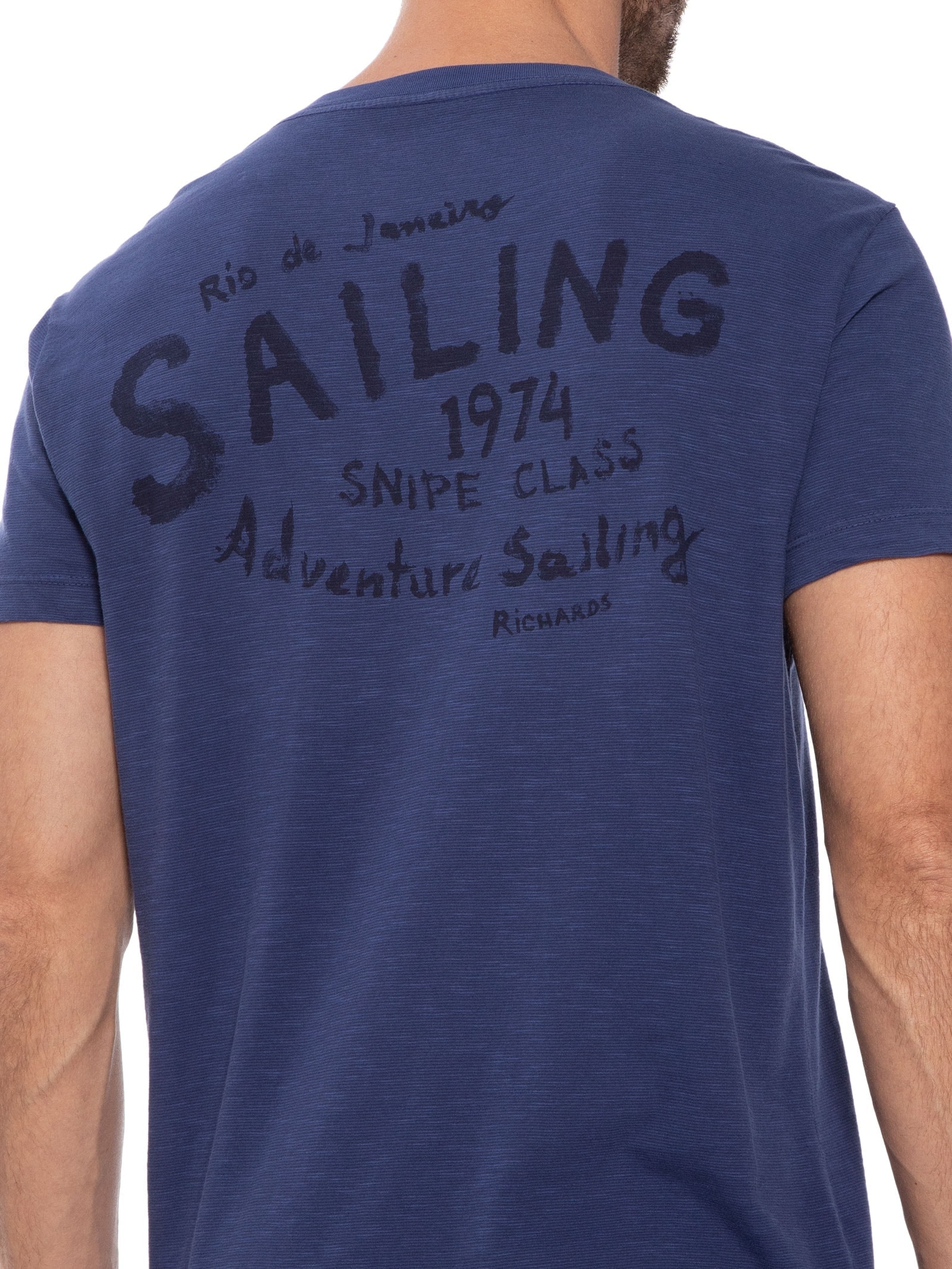 Camiseta Masculina Washed Thaiti Surf Azul Richards