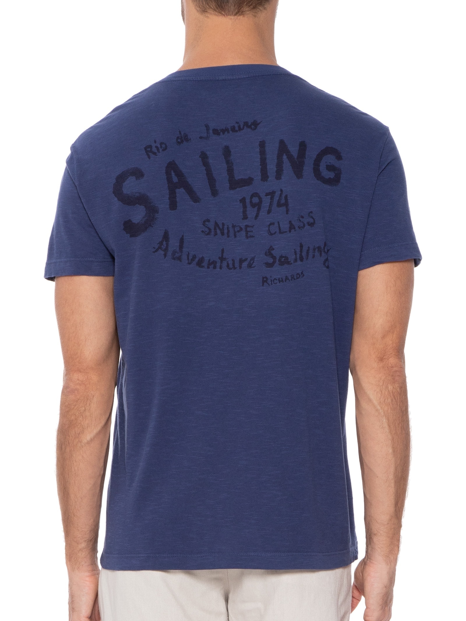 Camiseta Masculina Washed Thaiti Surf Azul Richards