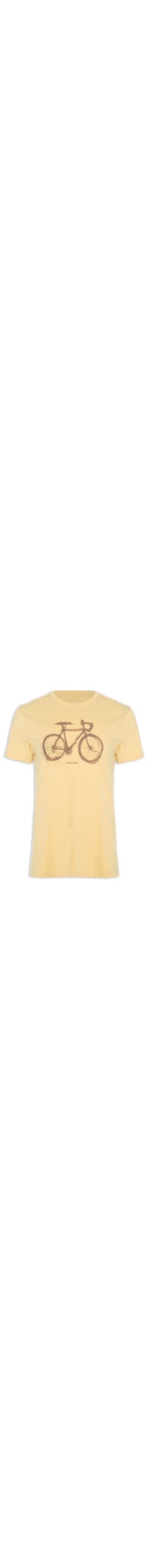 Camiseta Masculina Watercolour Bike Manga Curta - Amarelo