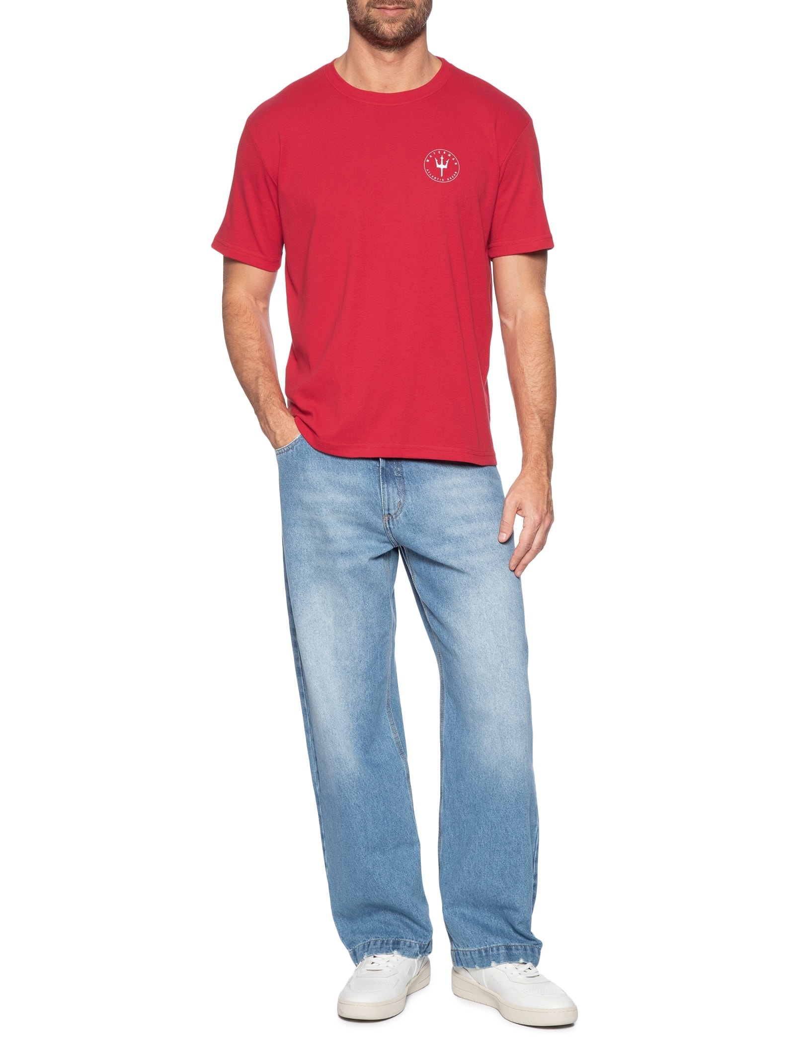 Camiseta Masculina Waterman Vermelho Osklen
