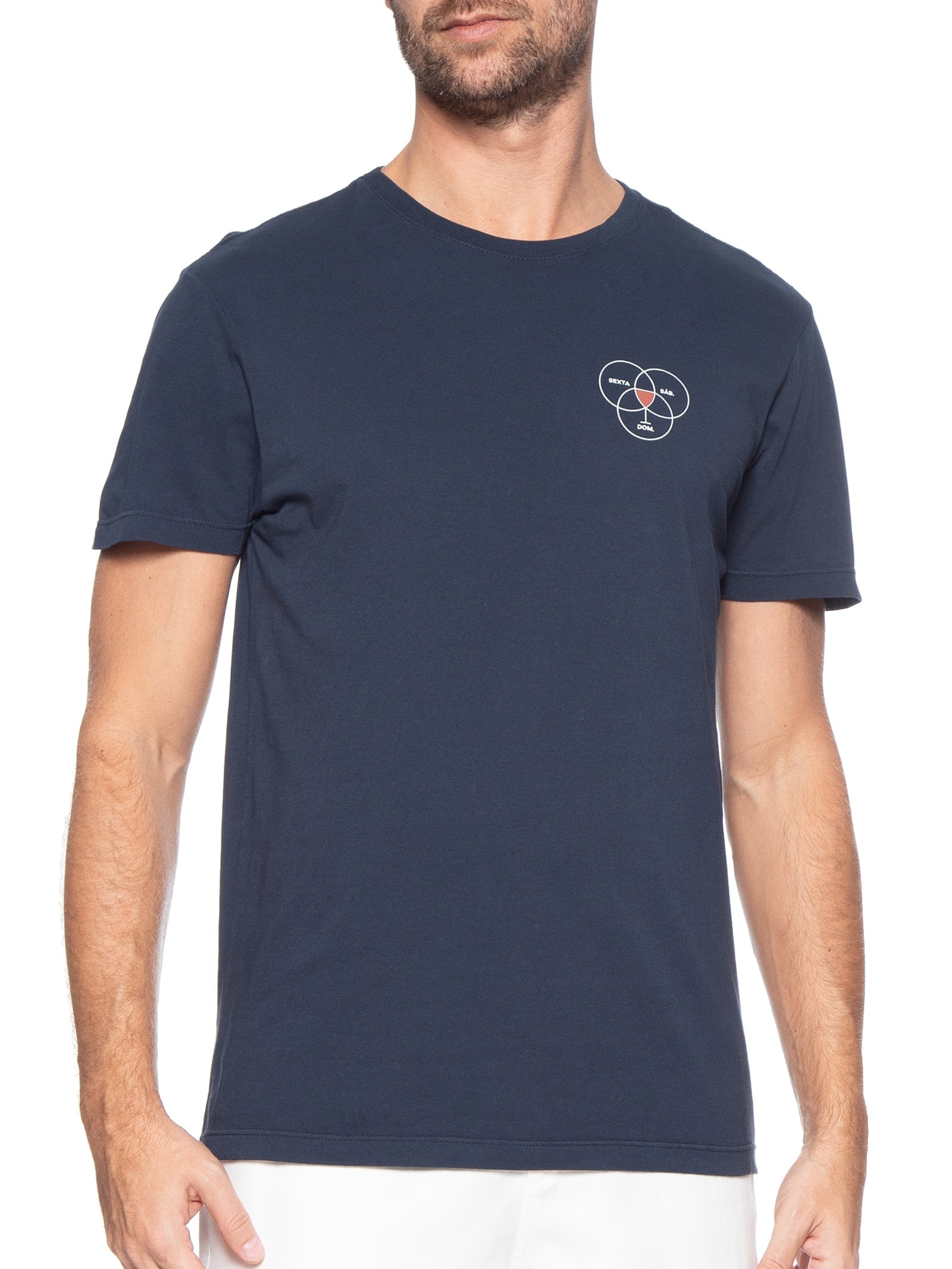 Camiseta Masculina Weekend Azul Foxton