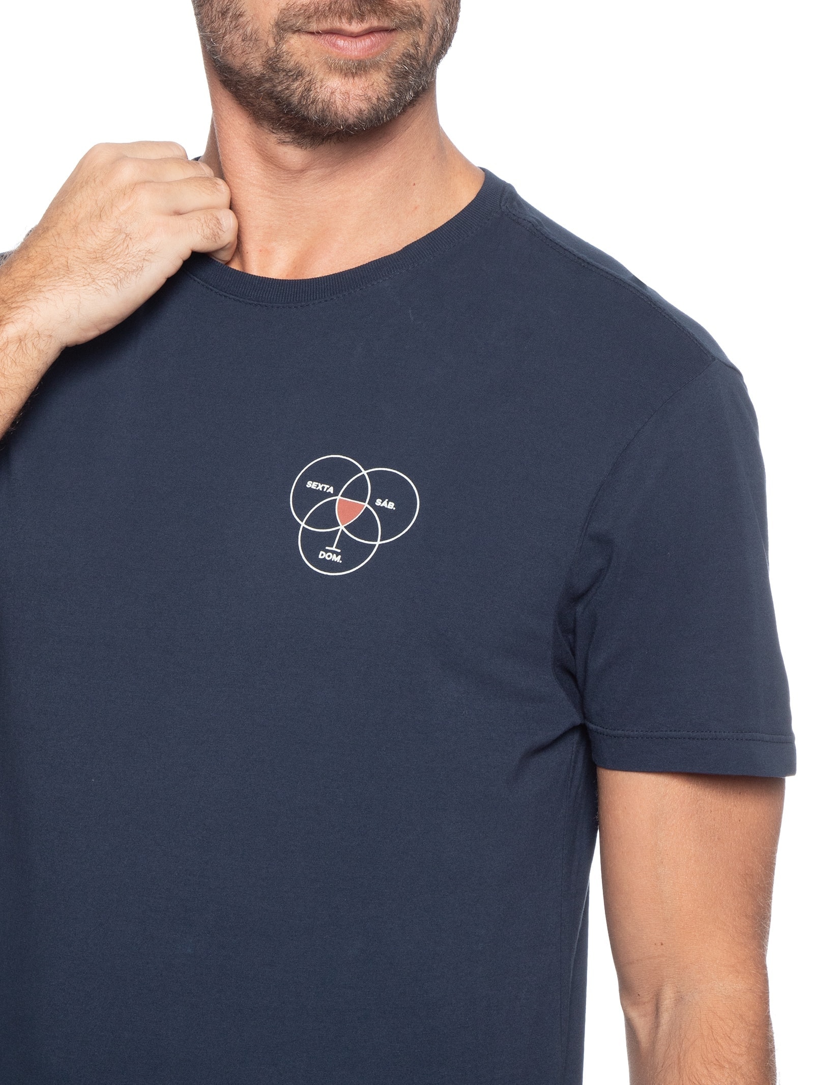 Camiseta Masculina Weekend Azul Foxton