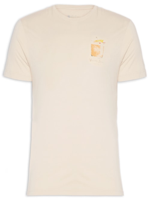 Camiseta Masculina Whiskey Sour – Bege