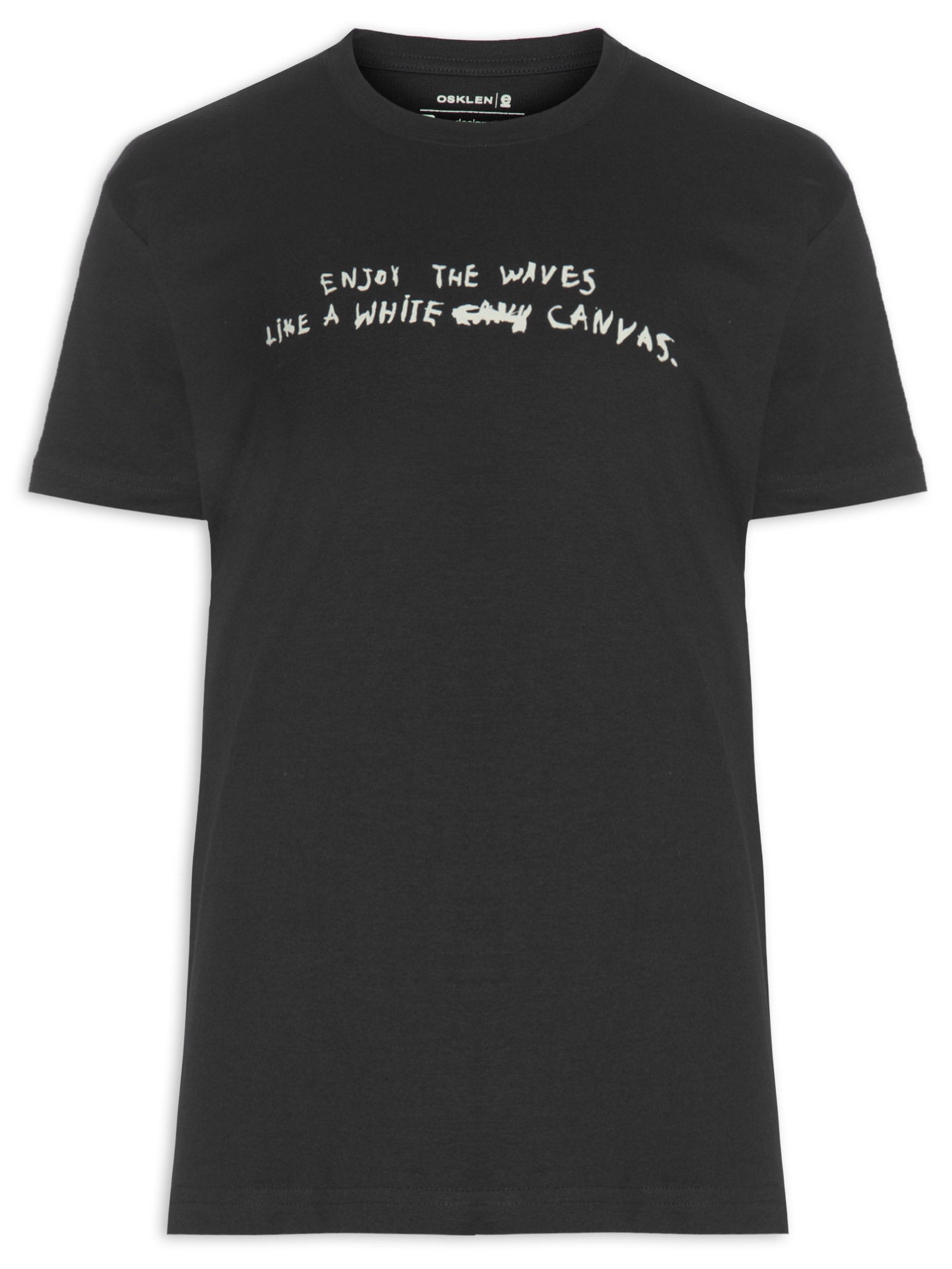 Camiseta Masculina White Canvas Preto Osklen