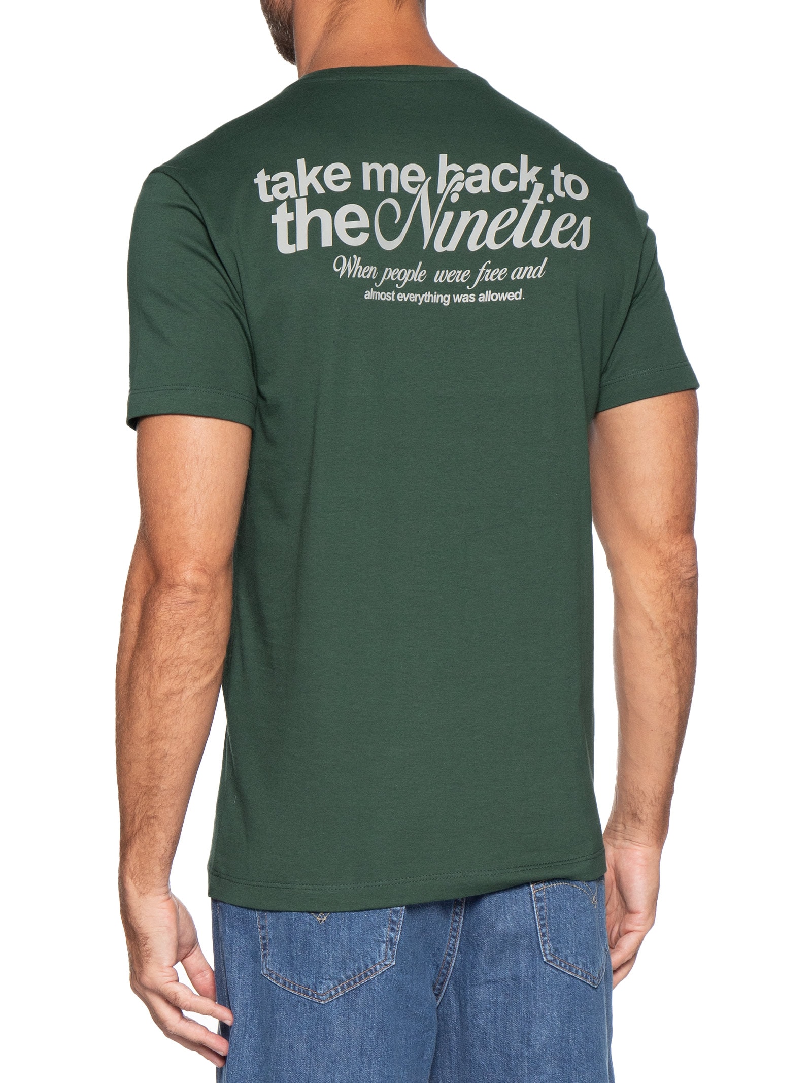 Camiseta Masculino estampada Back To Nineties Verde Sergio K