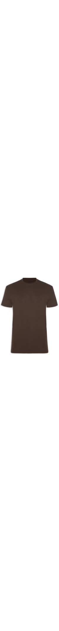 Camiseta Masculino Interlock New - Marrom