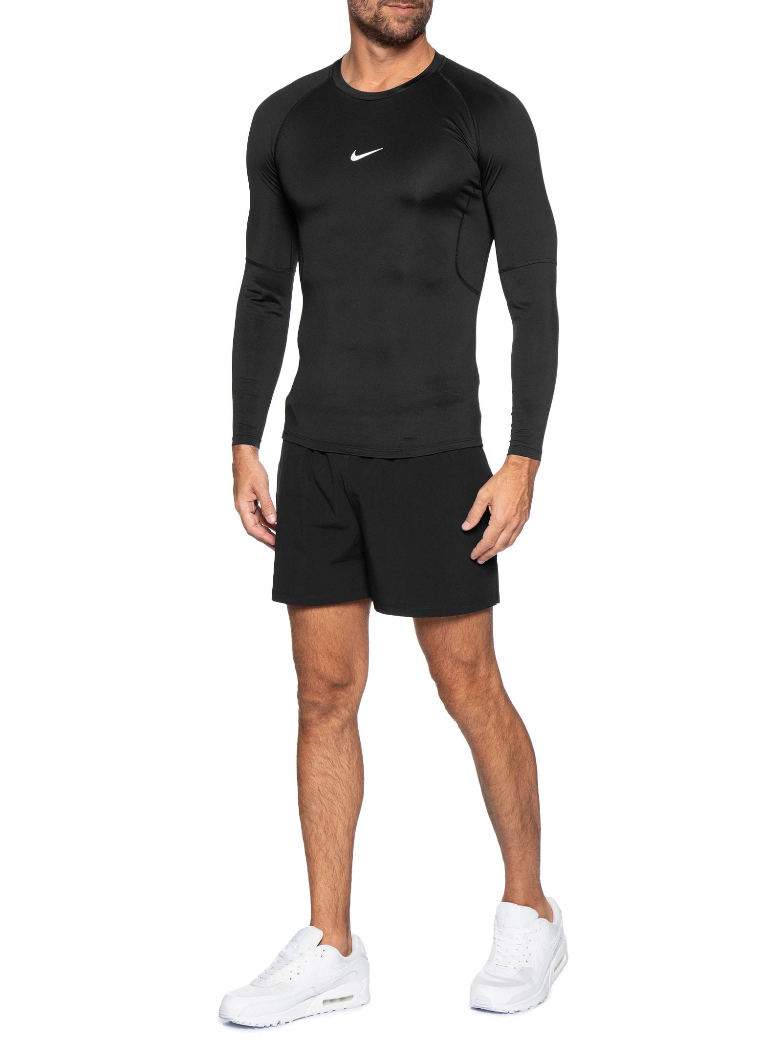 Camiseta Masculino Manga Longa Pro Dri-Fit Preto Nike