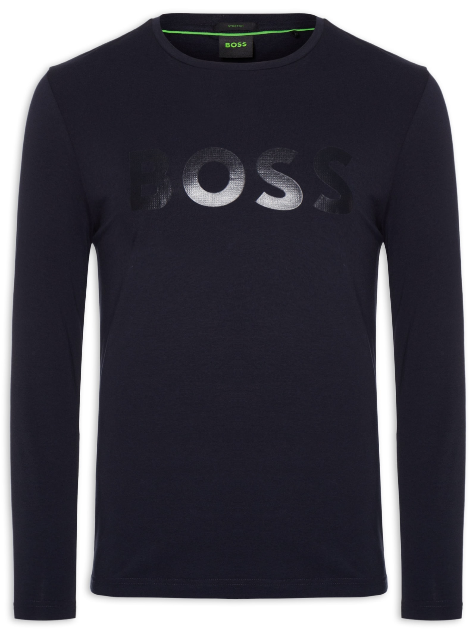 Camiseta Masculino Manga Longa Togn 3 Azul Boss