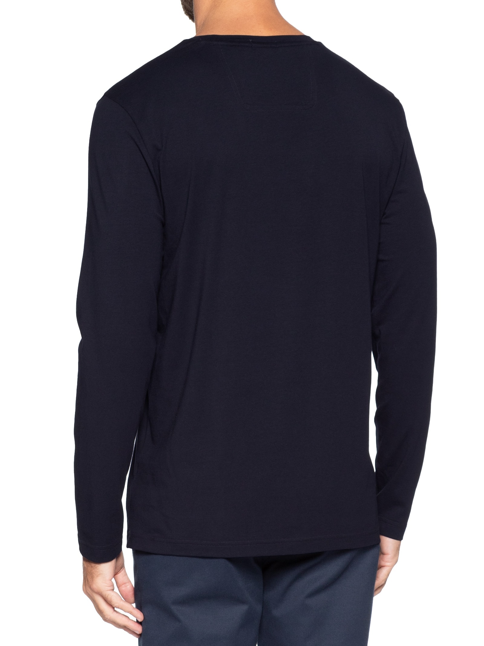 Camiseta Masculino Manga Longa Togn 3 Azul Boss