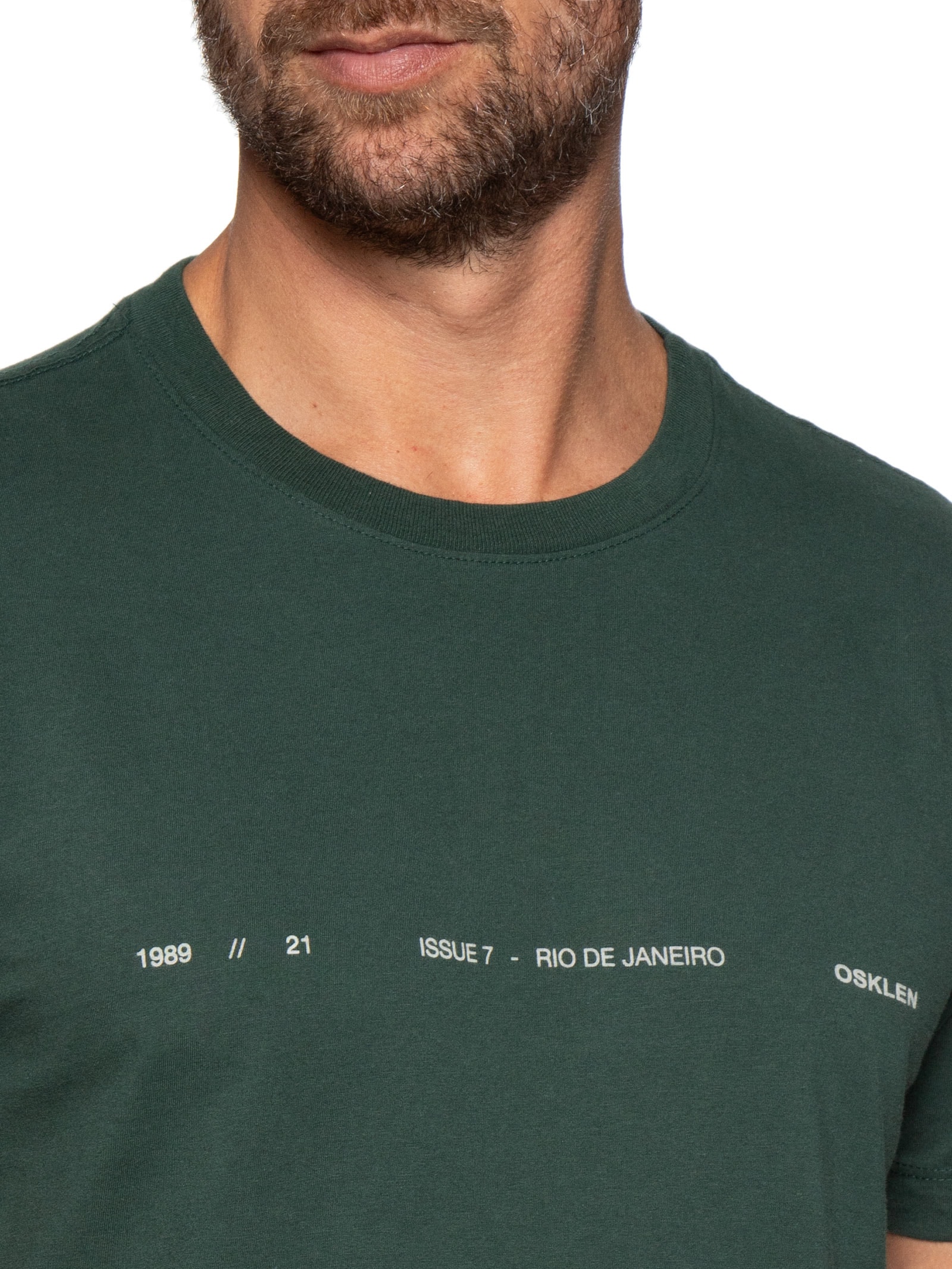 Camiseta Masculino Vintage Issue7 Verde Osklen