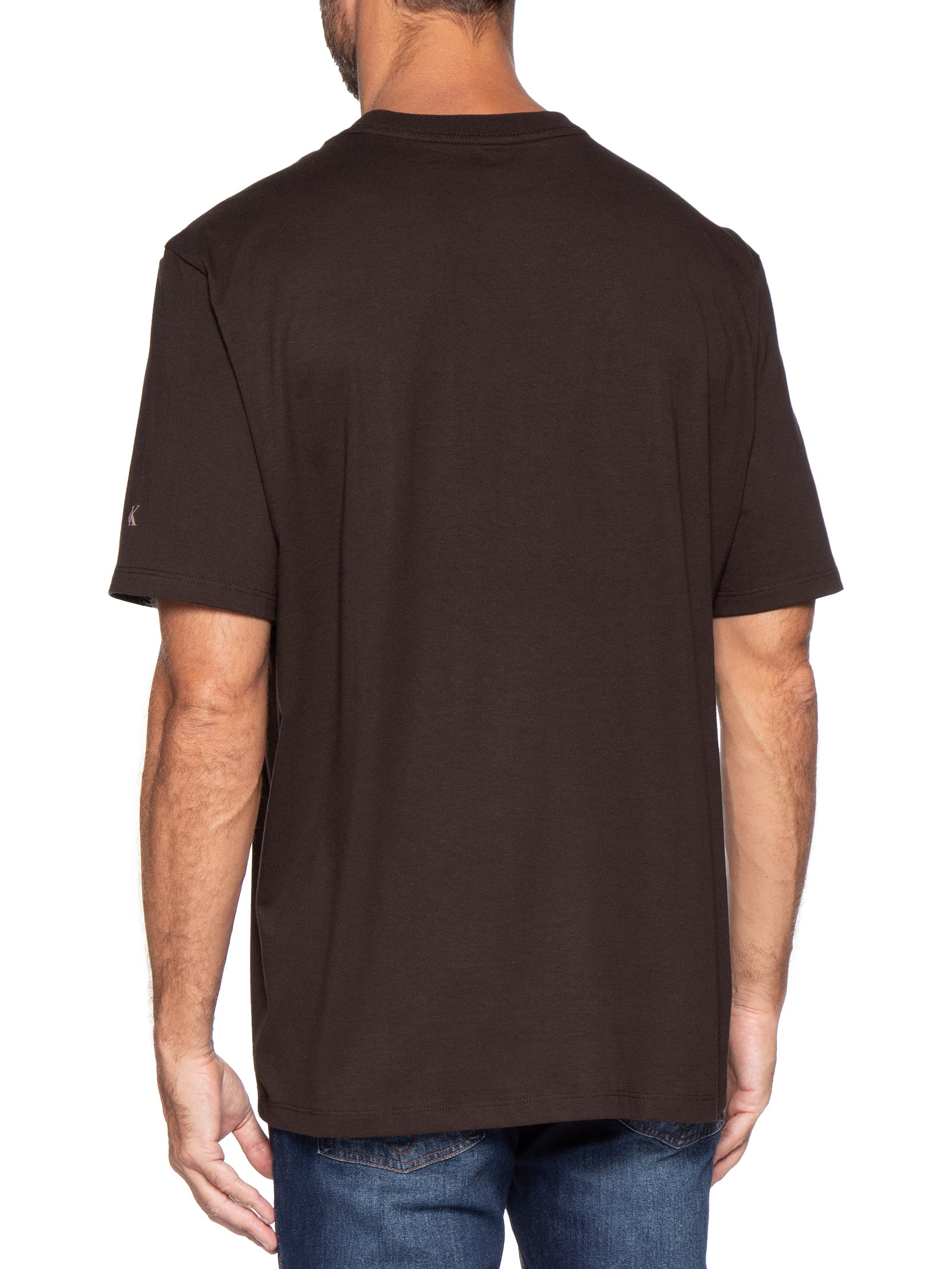 Camiseta MC CKJ Masculino Oversized – Marrom Calvin Klein Jeans