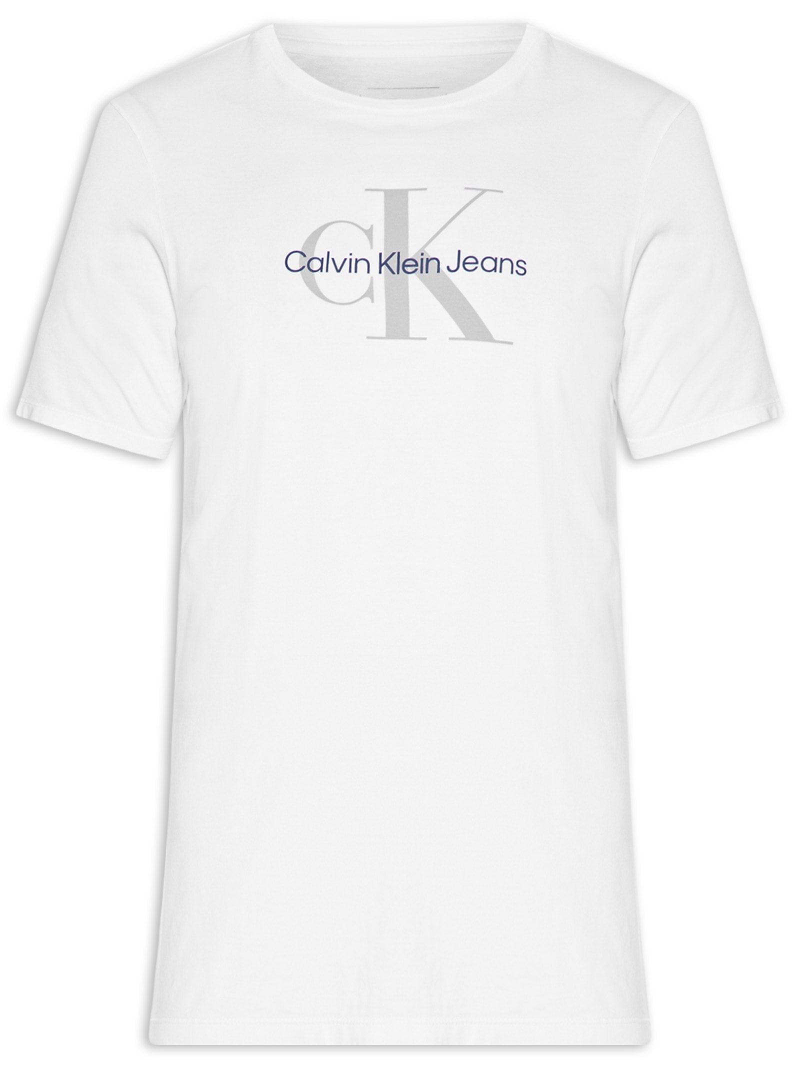 Camiseta MC CKJ Masculino Re Issue Branco Calvin Klein Jeans